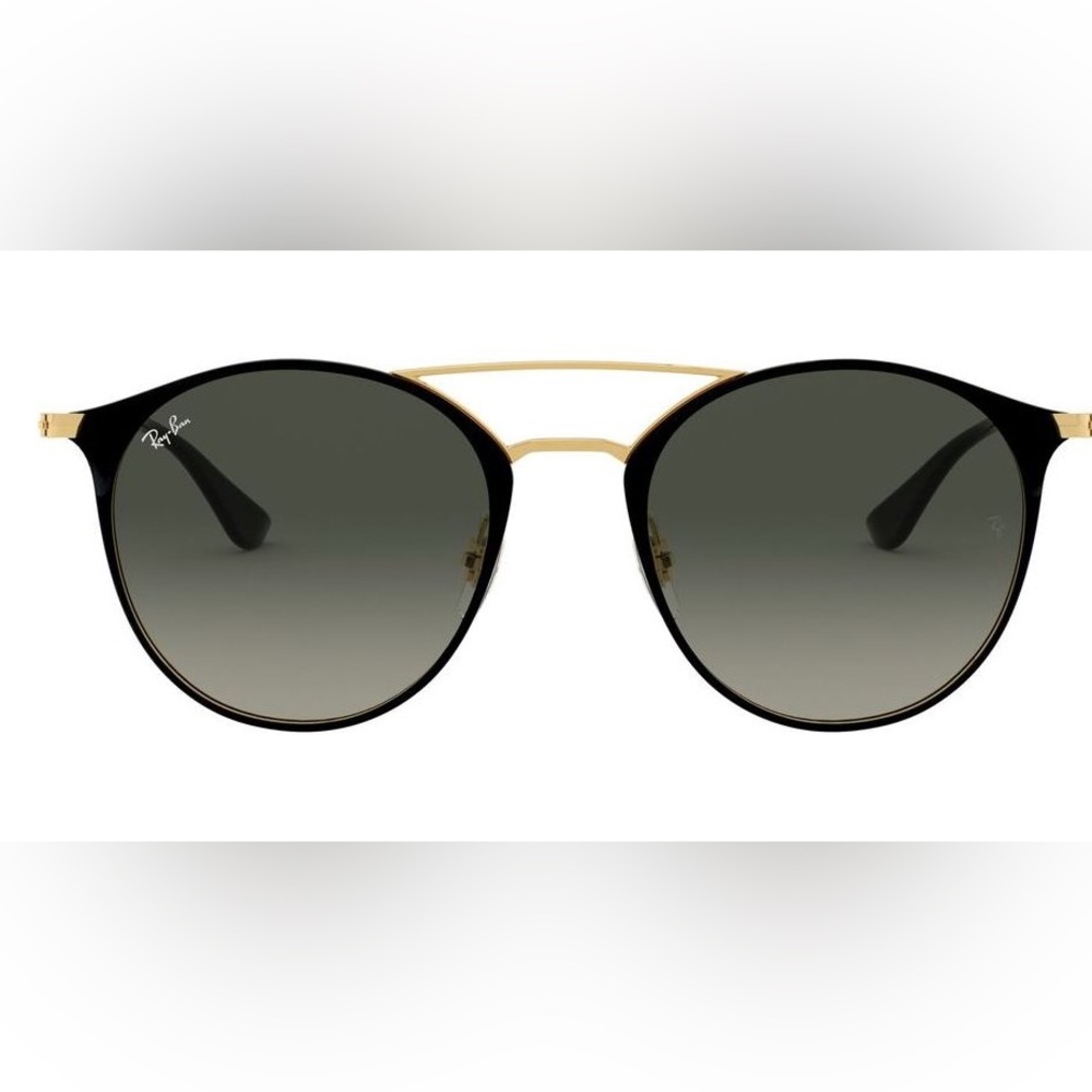 Ray-Ban Black Frame Sunglasses with Gold Bridge